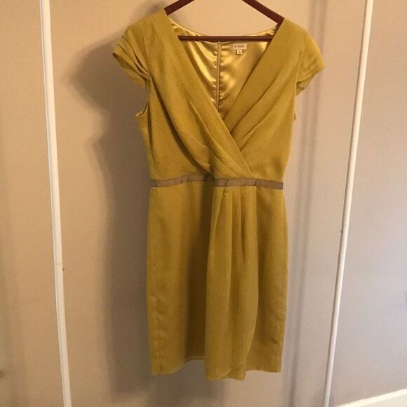 Cremieux Cross V-Neck Crepe Dress - Size 8 - Picture 1 of 8